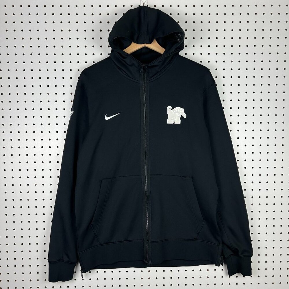 Nike Memphis Tiger Basketball Jacket Medium Penny 1 Cent Logo Black Warm Up Tech